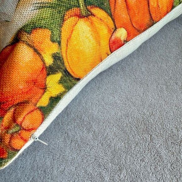 Akasia Design Gnomes Fall Square Throw Pillow Cover 18”x18” - Picture 3 of 4